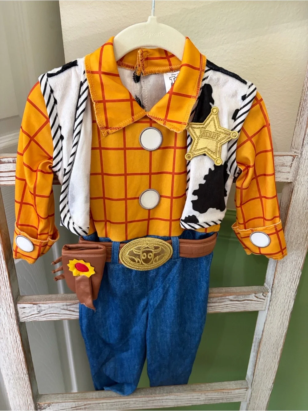 🎃🤠 Disney Toy Story Woody Baby Costume 6-12M Hat Belt Halloween